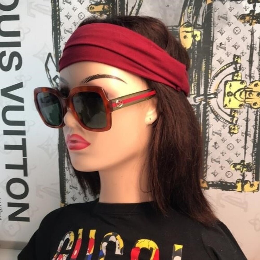 New  Authentic Gucci GG0036SA 003 Oversized Square Sunglasses ✨